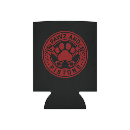 Pawz and Pistons Can Cooler – Red Paw Logo Beer Koozie