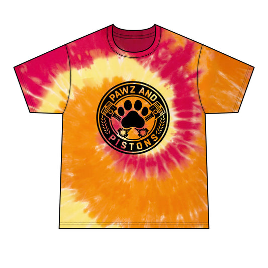 Tie-Dye T-Shirt — Pawz and Pistons Graphic Adult T-Shirt