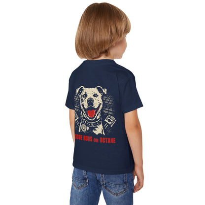 Toddler T-Shirt — Rescue Dogs on Octane Cute Pitbull Badge Tee
