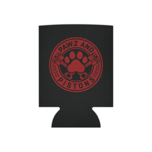 Pawz and Pistons Can Cooler – Red Paw Logo Beer Koozie