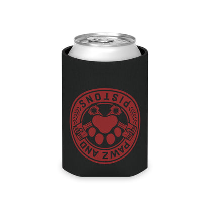 Pawz and Pistons Can Cooler – Red Paw Logo Beer Koozie